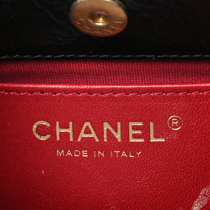 Chanel Shiny Crumpled Calfskin Quilted Small Wavy CC Hobo Black 6 of 10