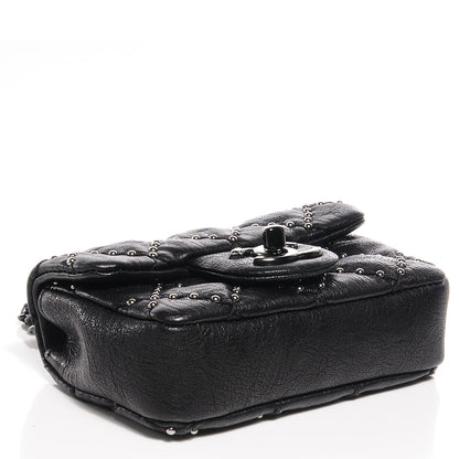 Chanel Lambskin Studded Metal Beauty Mini Flap Black 4 of 9