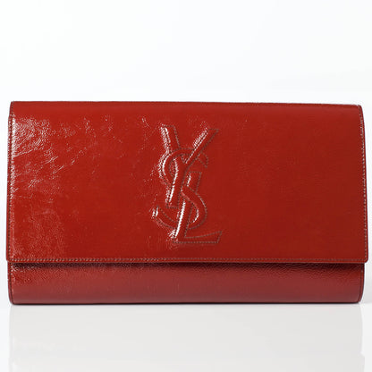 Saint Laurent Patent Belle de Jour Clutch Burnt Orange 1 of 9