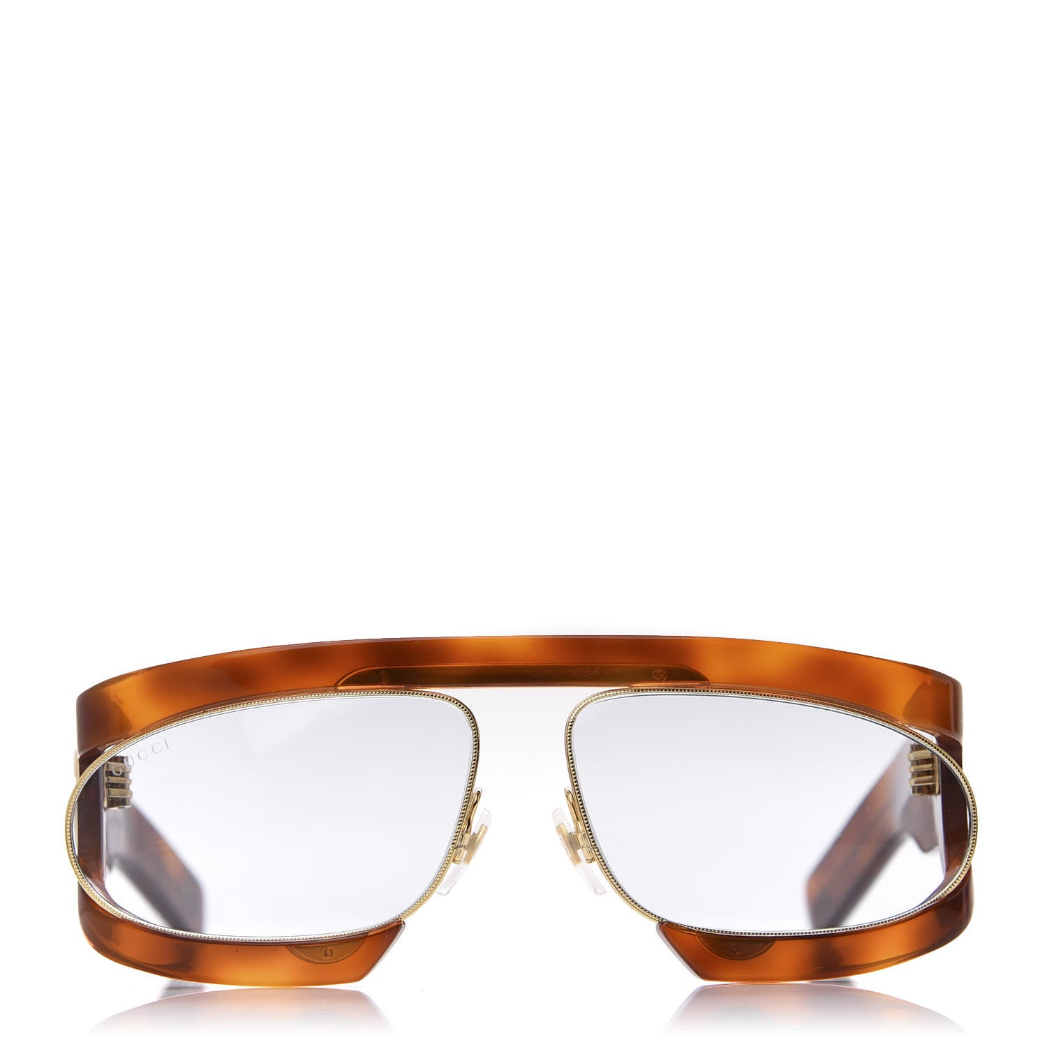 Gucci Oval Sunglasses GG0233S Tortoiseshell Gold 4 of 8