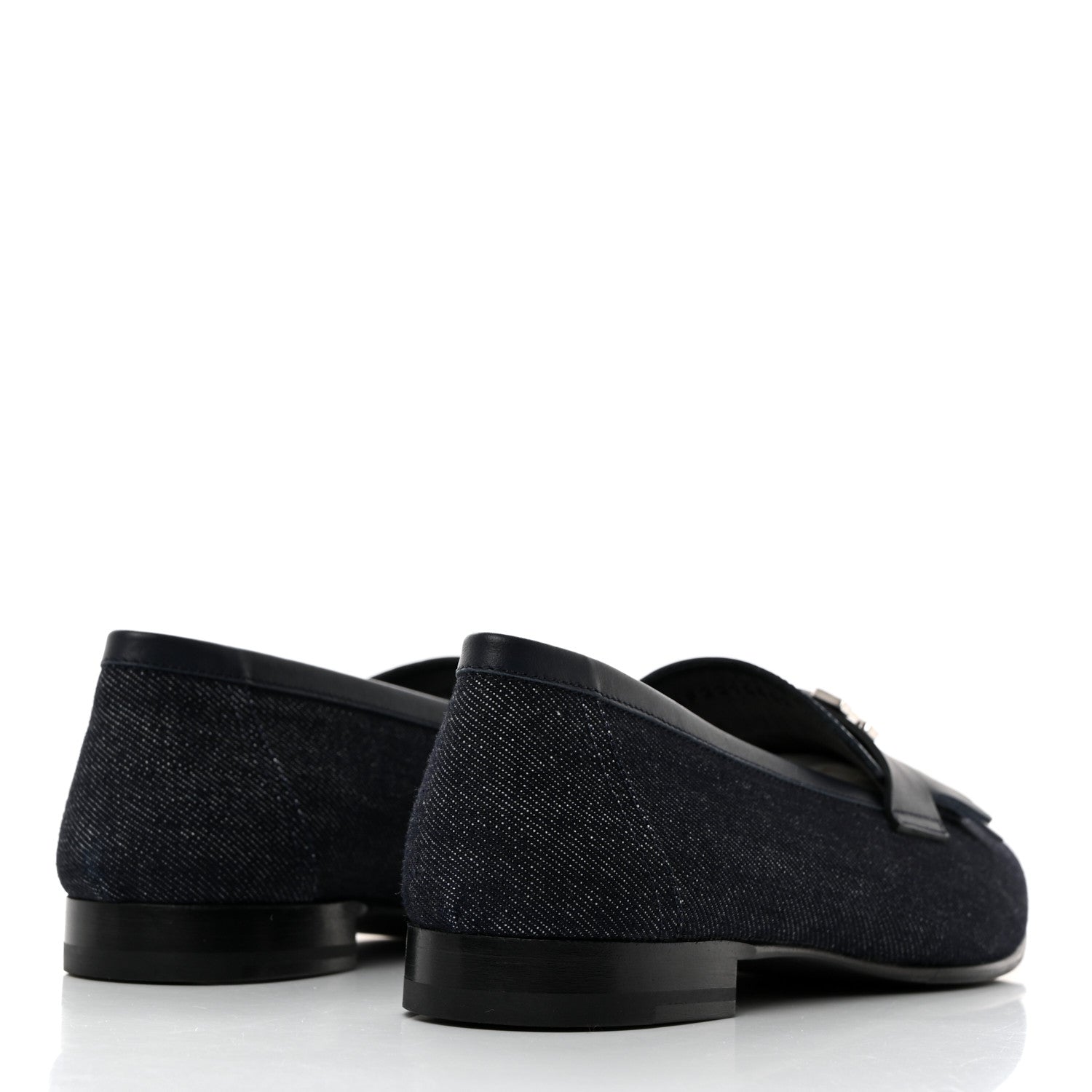 Hermes Denim Womens Royal Loafers 40 Bleu Brut Marine 4 of 8
