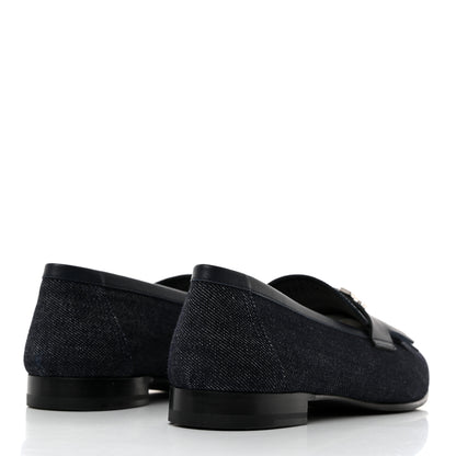 Hermes Denim Womens Royal Loafers 40 Bleu Brut Marine 4 of 8