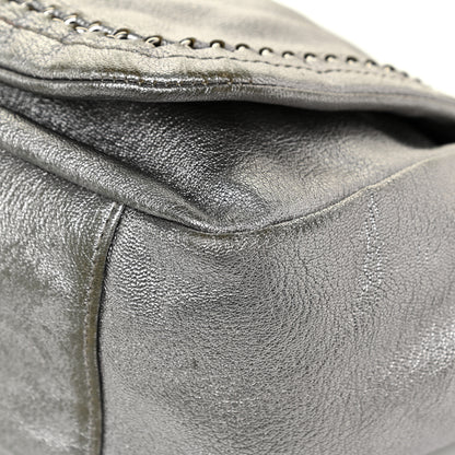 Chanel Metallic Deerskin Luxe Ligne Flap Silver 17 of 21
