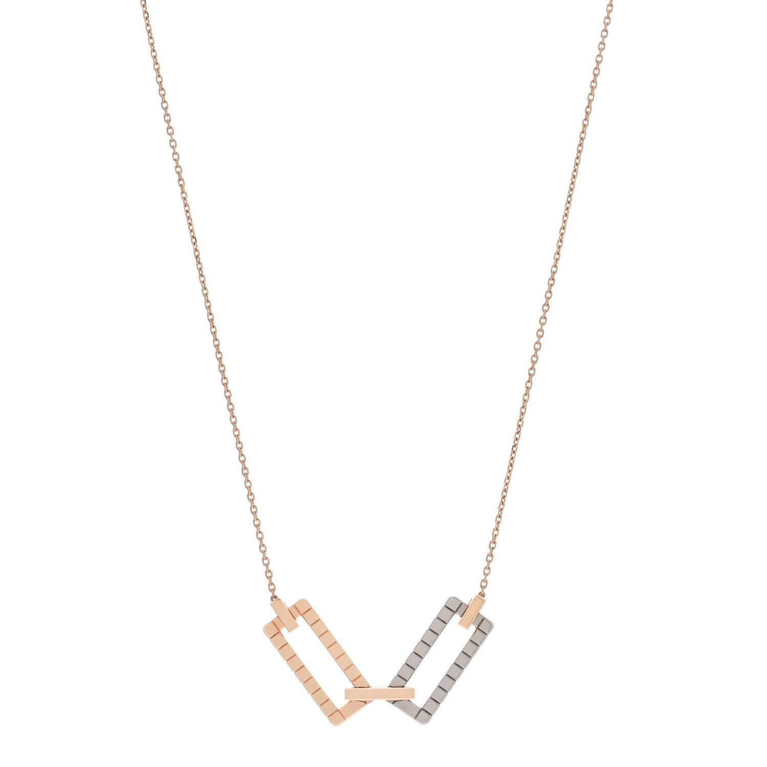 Chopard X Rihanna 18K Rose White Gold Ice Cube Necklace 1 of 4