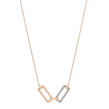Chopard X Rihanna 18K Rose White Gold Ice Cube Necklace 1 of 4
