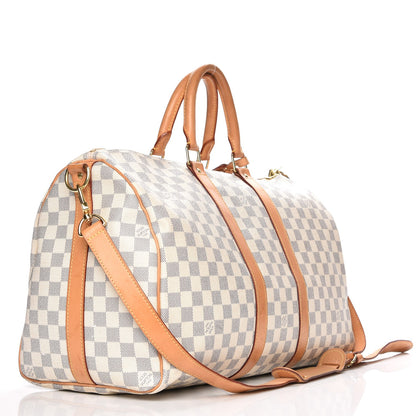 Louis Vuitton Damier Azur Keepall Bandouliere 45 3 of 14