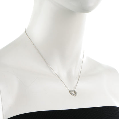 Tiffany Platinum Diamond Metro Heart Pendant Necklace 2 of 6
