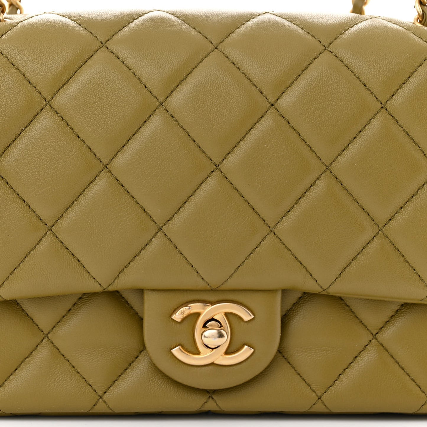 Lambskin Quilted Small Wenge Wood Flap