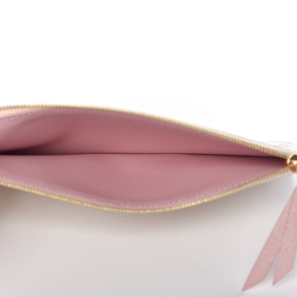 Louis Vuitton Damier Azur Felicie Chain Wallet Zippered Insert Rose Ballerine 5 of 6