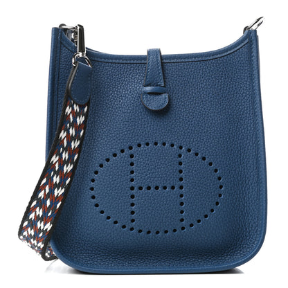 Hermes Taurillon Clemence Zigzag Evelyne TPM Deep Bleu Bleu Zellige Indigo Black 1 of 10