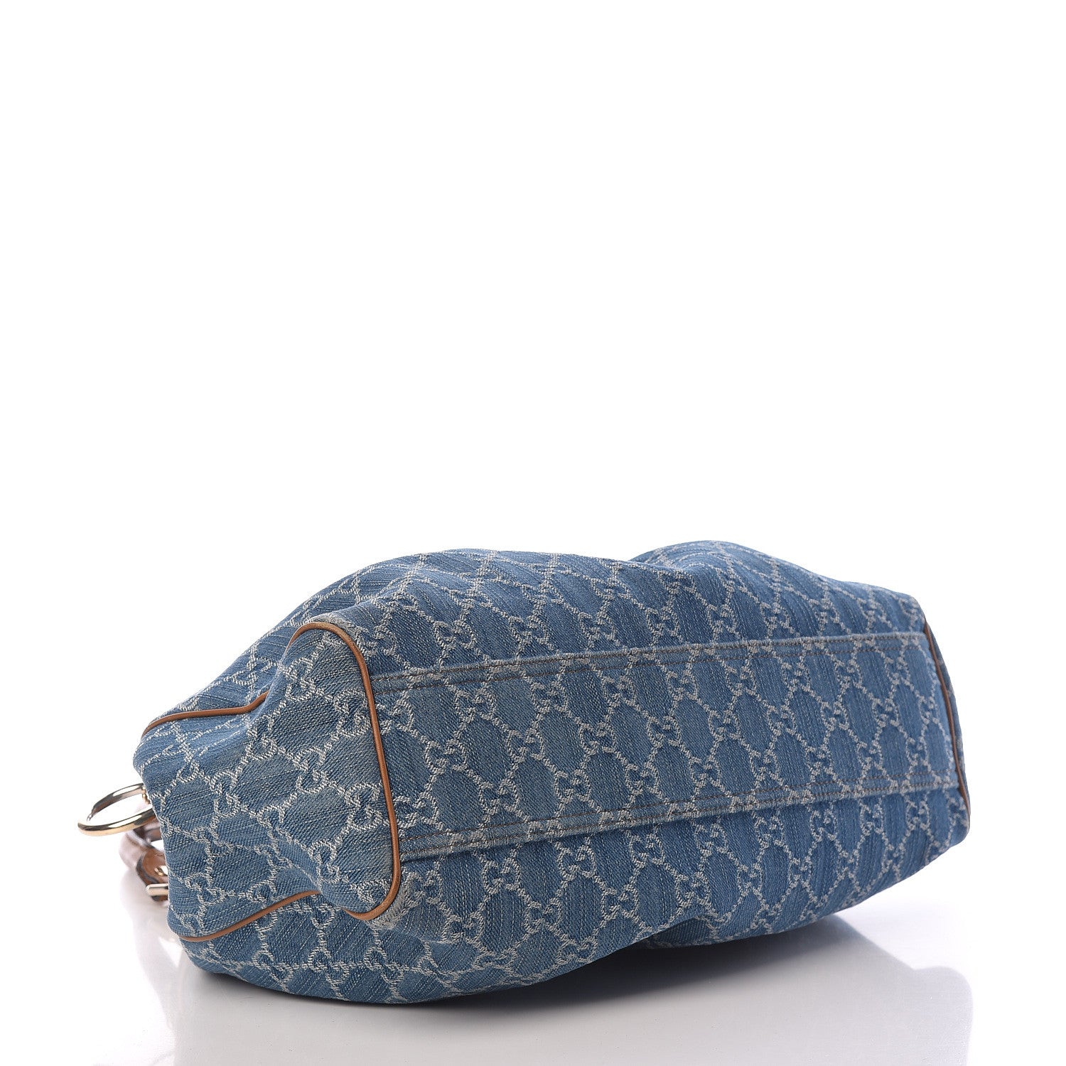 Gucci Denim Monogram Medium Sukey Tote Blue 4 of 20