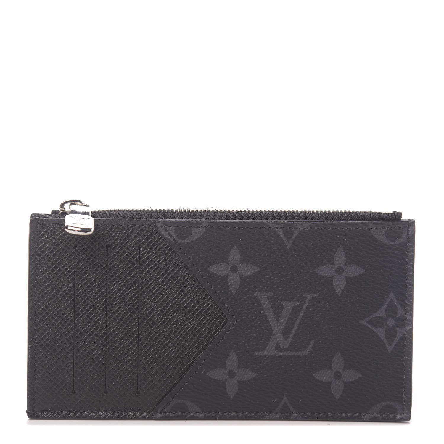 Louis Vuitton Monogram Eclipse Taiga Coin Card Holder 1 of 7