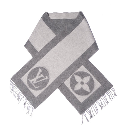 Louis Vuitton Wool Angora Cardiff Scarf Grey 1 of 4