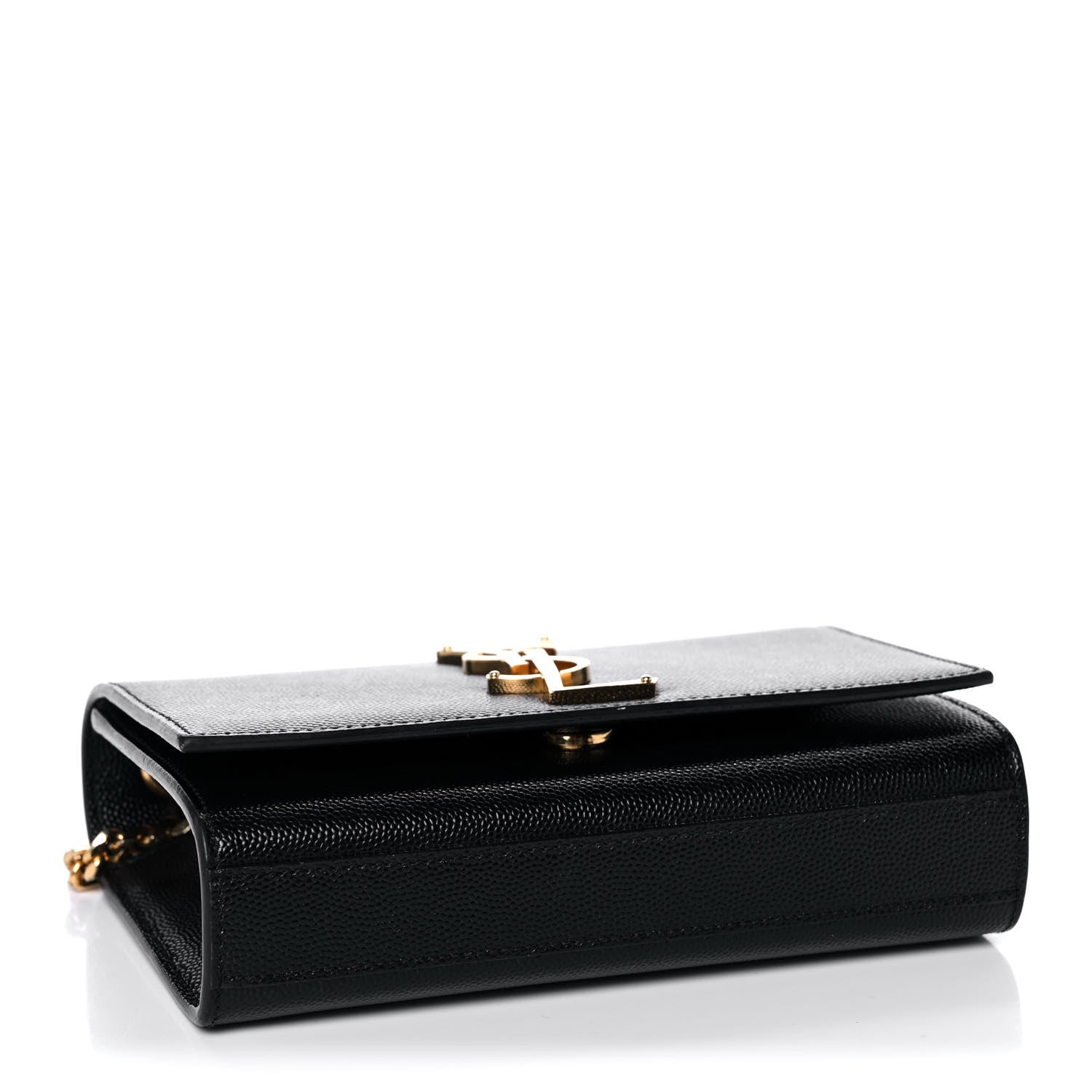 Saint Laurent Grain De Poudre Small Monogram Kate Satchel Black 4 of 12