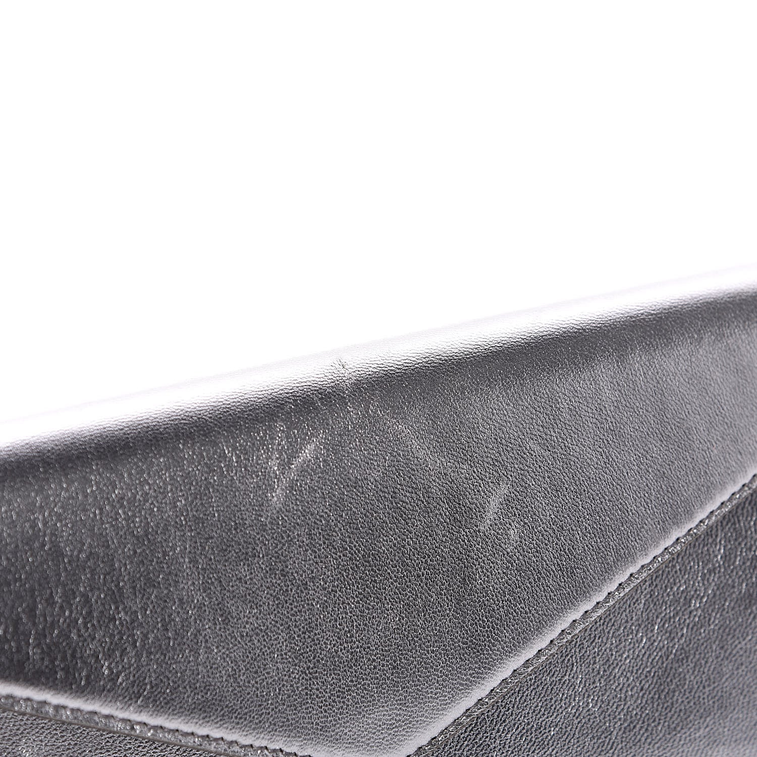 Saint Laurent Metallic Calfskin Y-Mail Clutch Silver 9 of 9