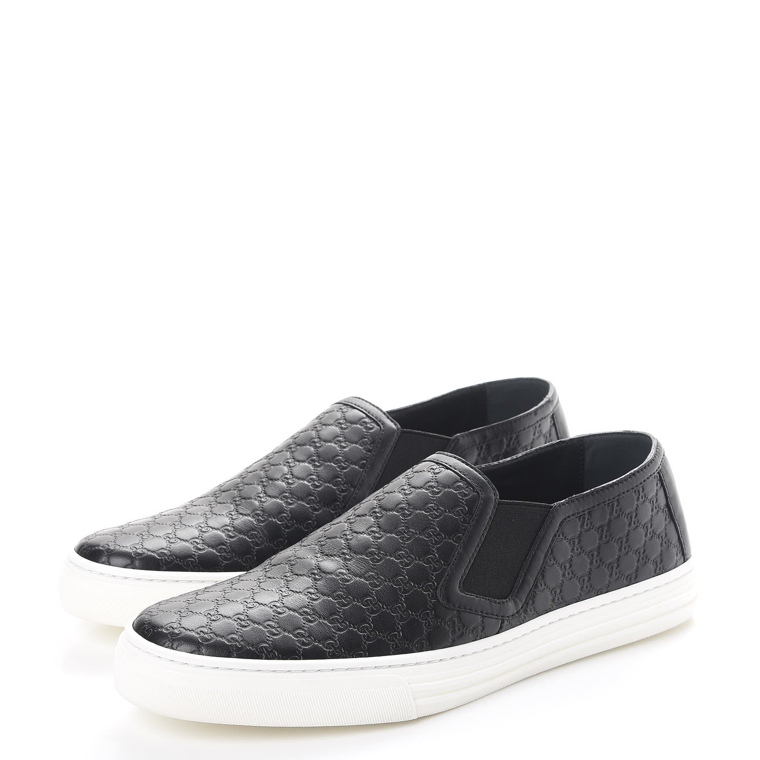 Gucci Microguccissima Slip On Sneakers 38.5 Black 3 of 11