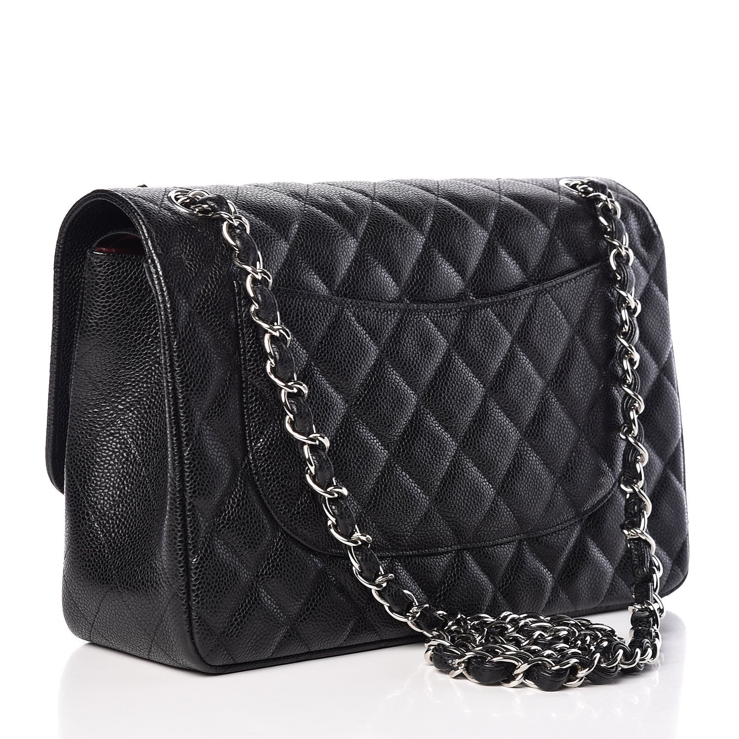 Chanel Caviar Quilted Jumbo Double Flap Black 3 of 12