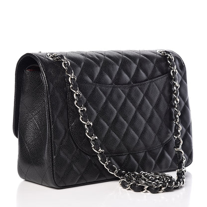 Chanel Caviar Quilted Jumbo Double Flap Black 3 of 12