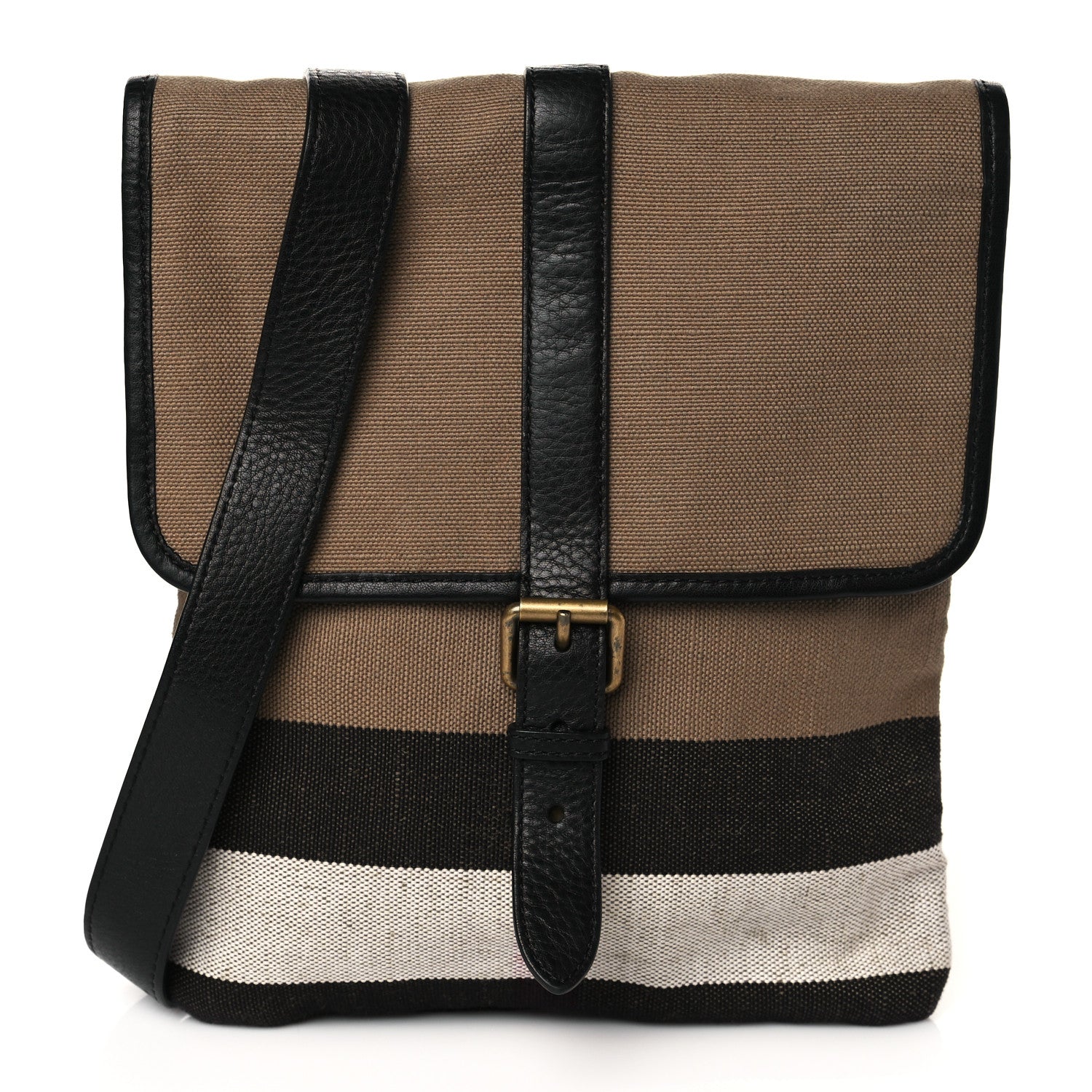 Burberry Canvas Mega Check Everson Crossbody Black 1 of 10