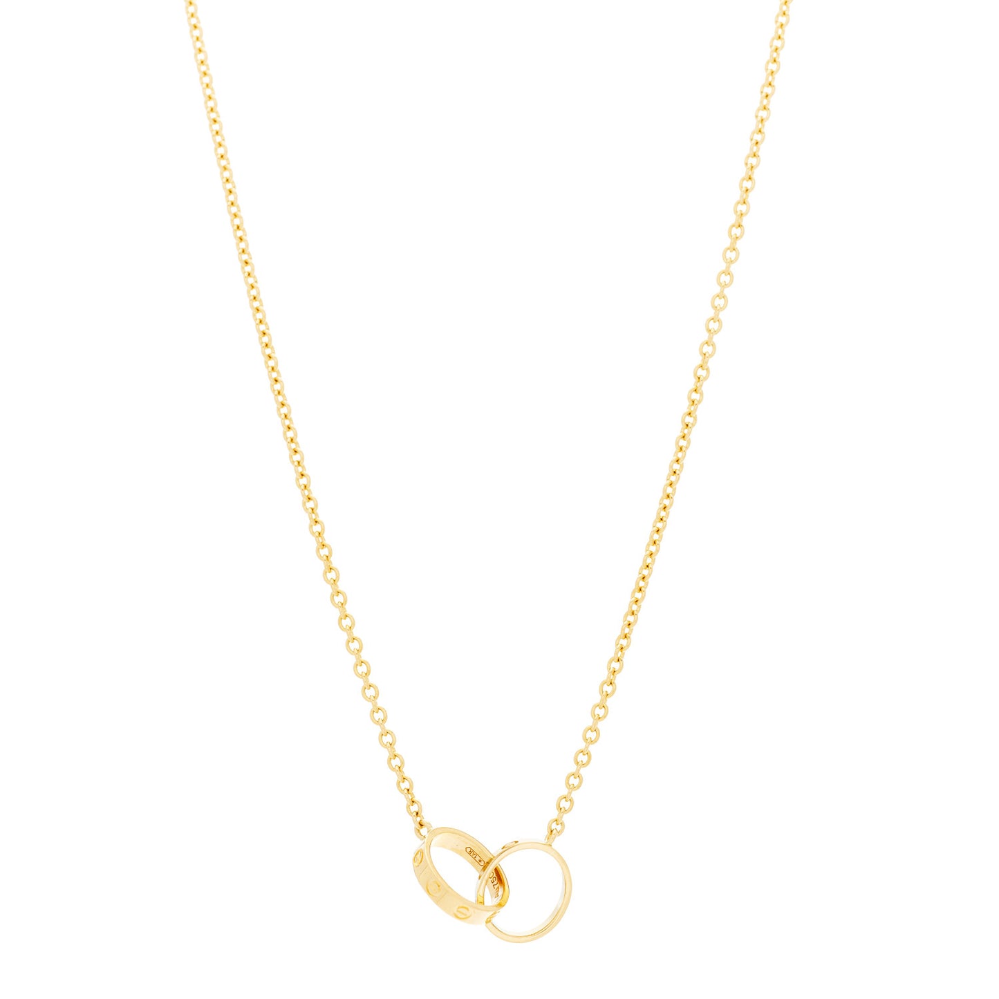 18K Yellow Gold Interlocking LOVE Necklace