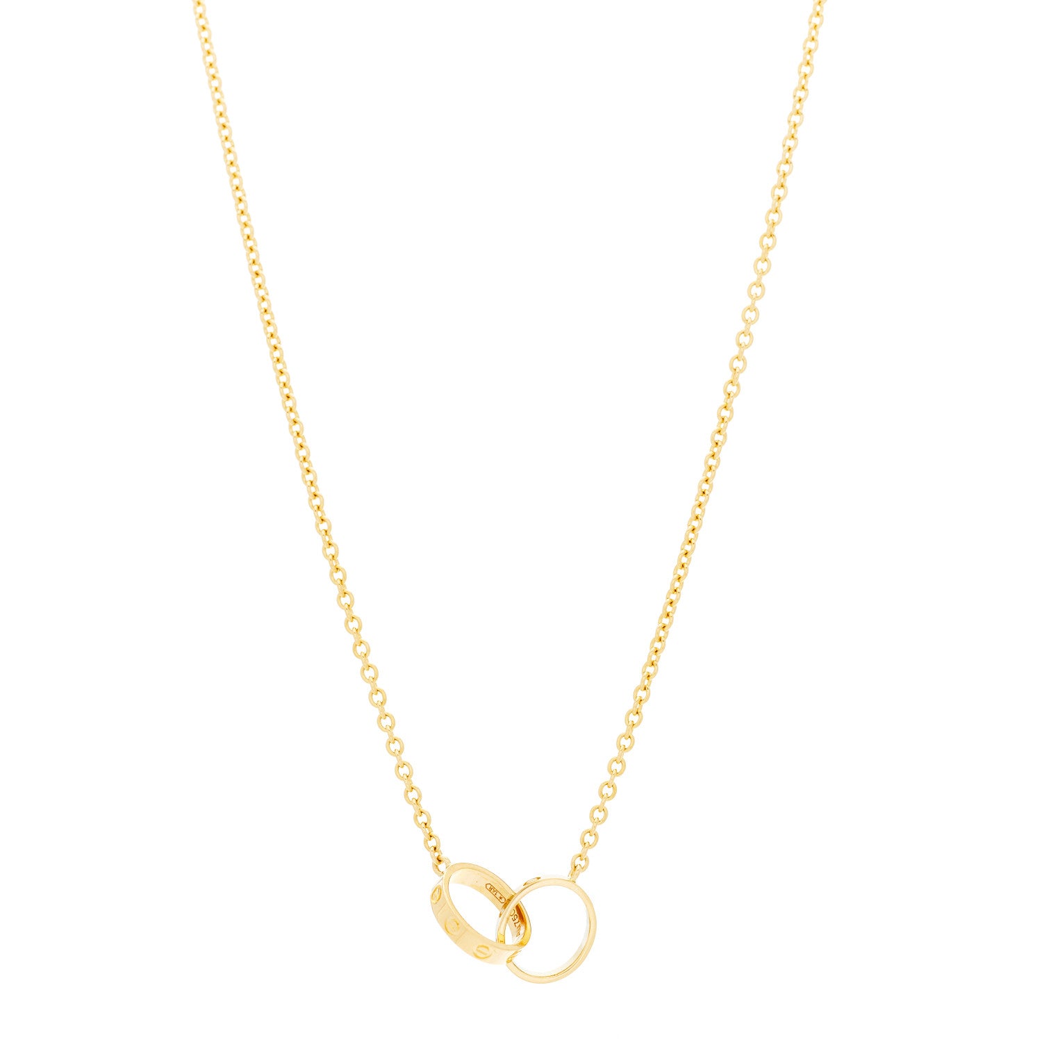 Cartier 18K Yellow Gold Interlocking LOVE Necklace 1 of 7