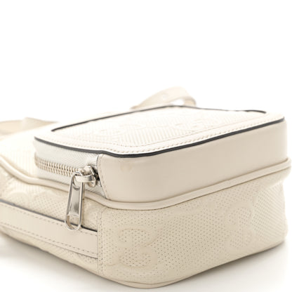 Gucci Calfskin GG Tennis Embossed Mini Double Zip Messenger Bag Mystic White 9 of 11