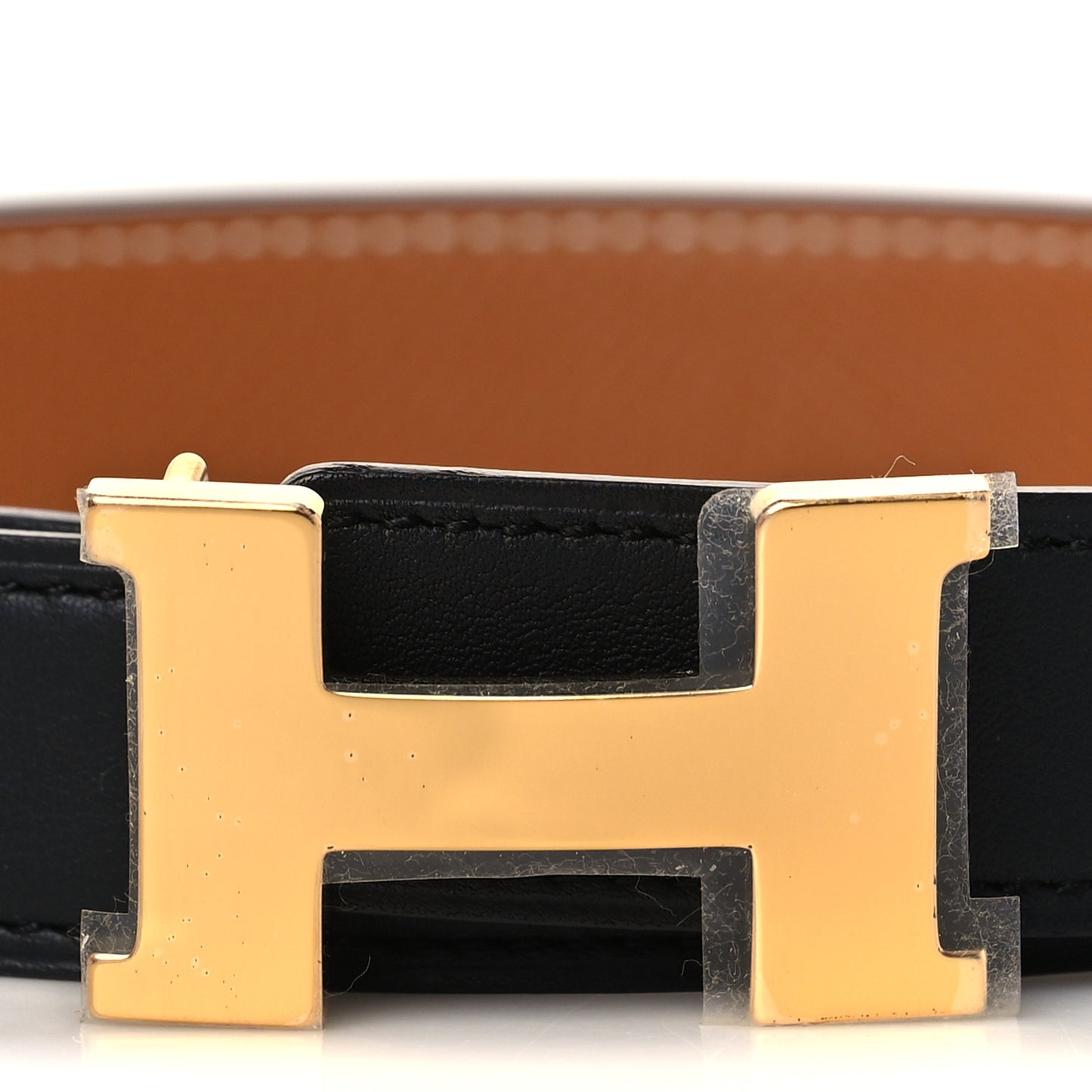 Swift Epsom 24mm Mini Constance H Belt 80 Black Gold