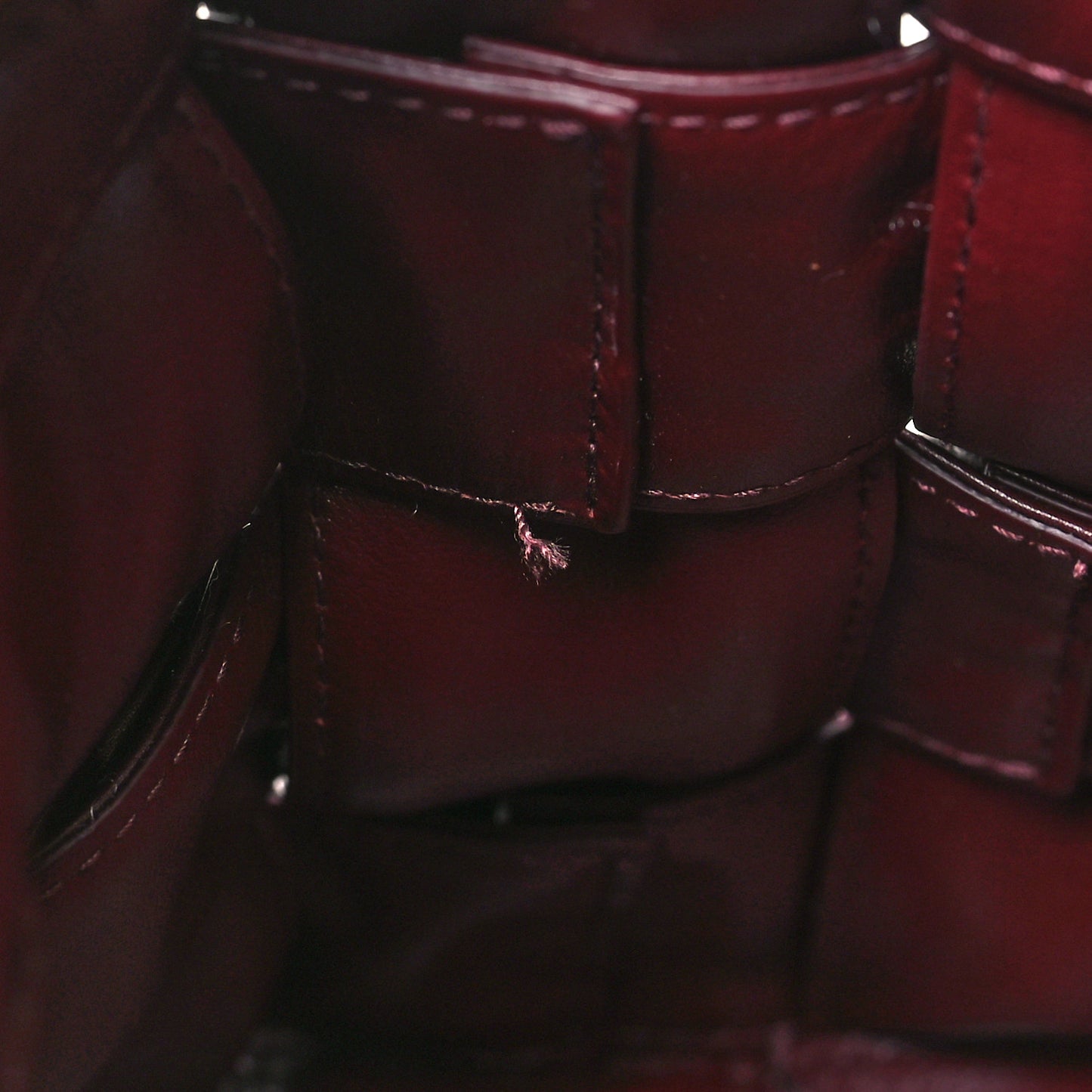 Calfskin Intrecciato Foulard Bucket Bag Barolo