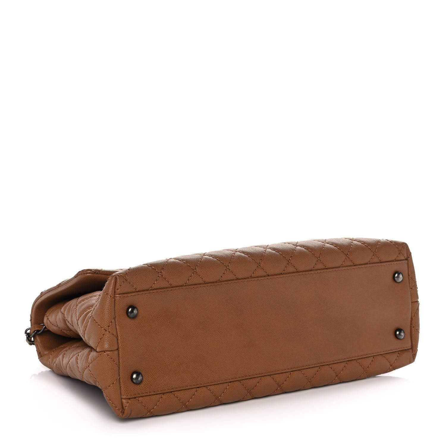 Chanel Caviar Quilted Medium Coco Handle Flap Camel 3 of 12