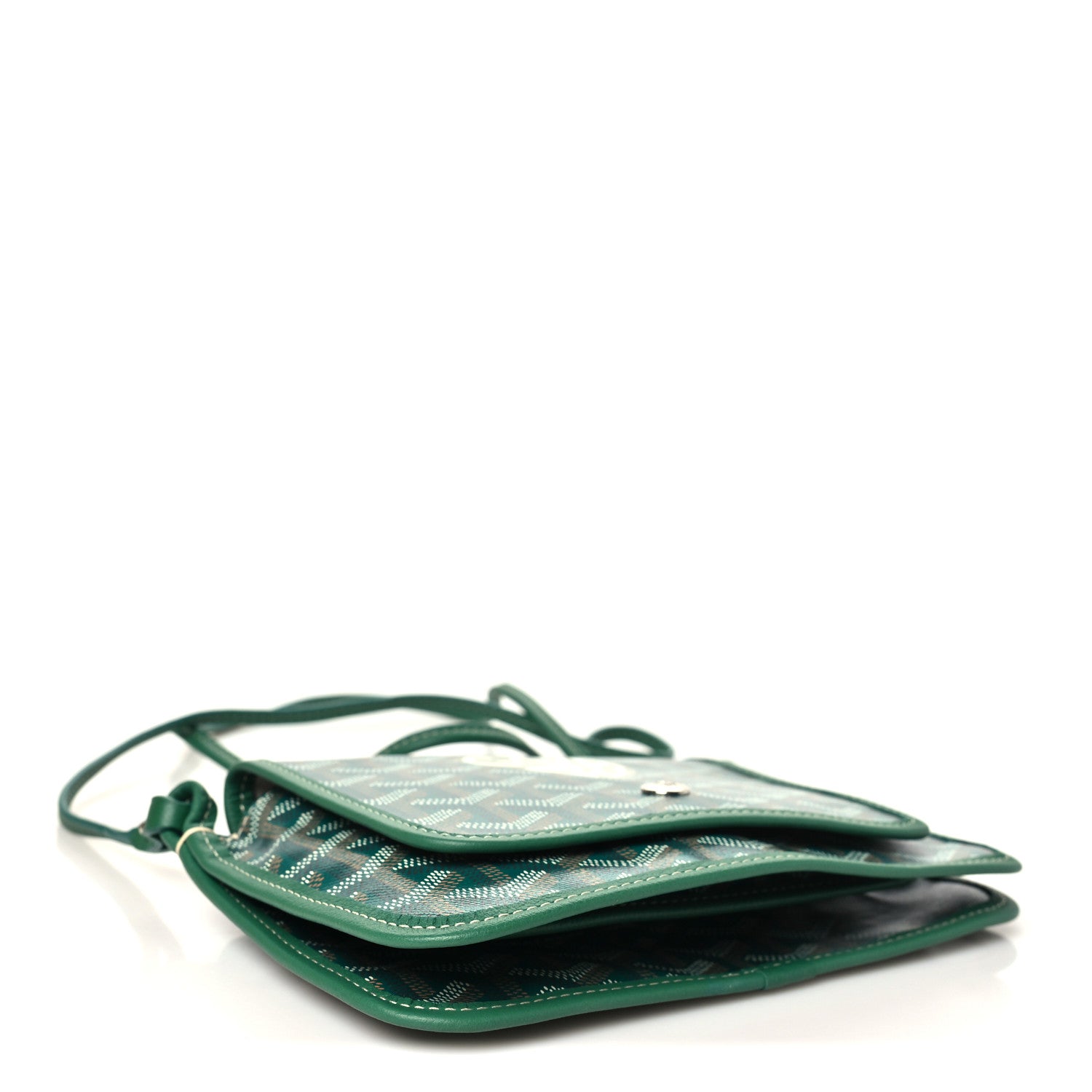 Goyard Goyardine Coeur Plumet Wallet Clutch Green 3 of 8