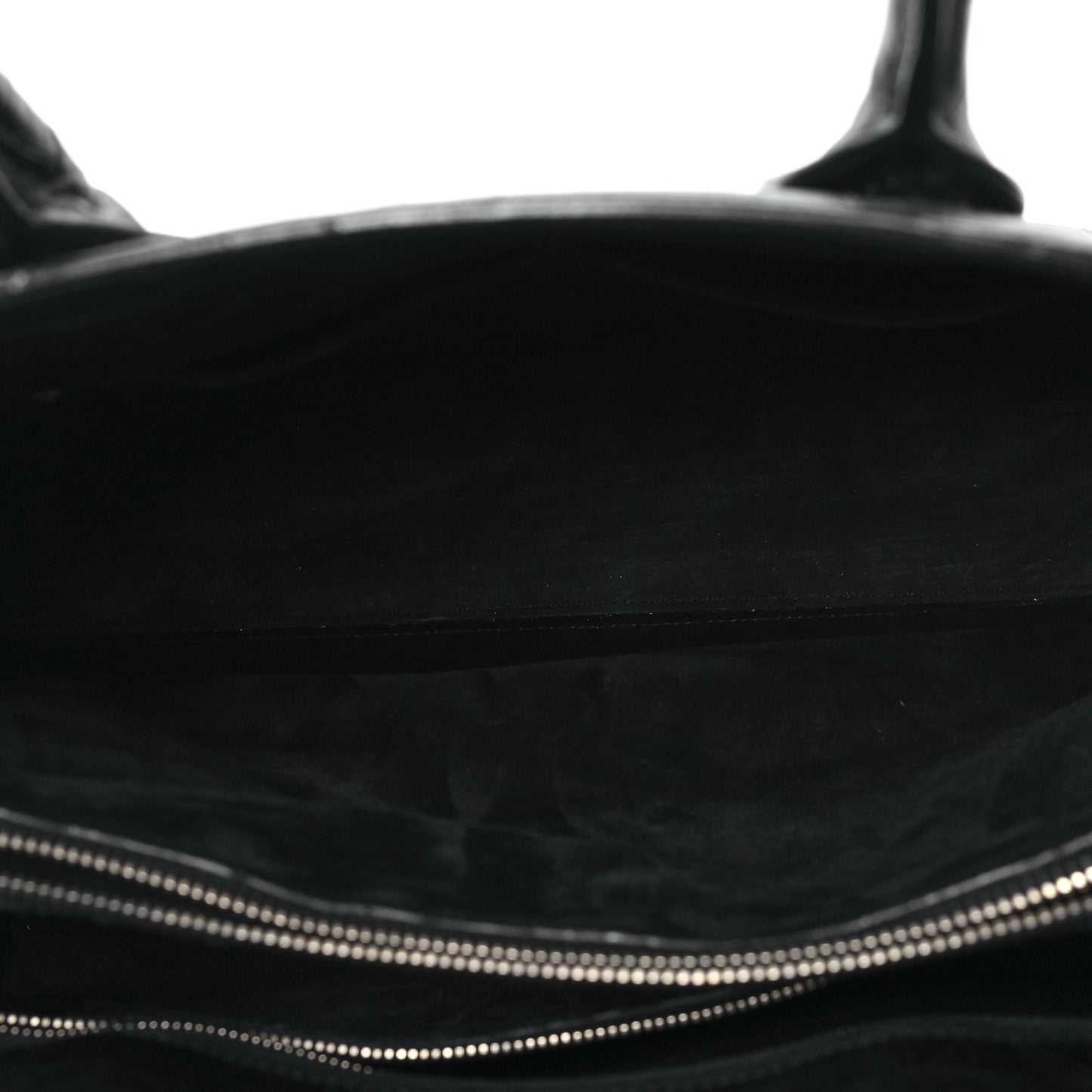 Calfskin Crocodile Embossed Large Sac De Jour Carryall Black