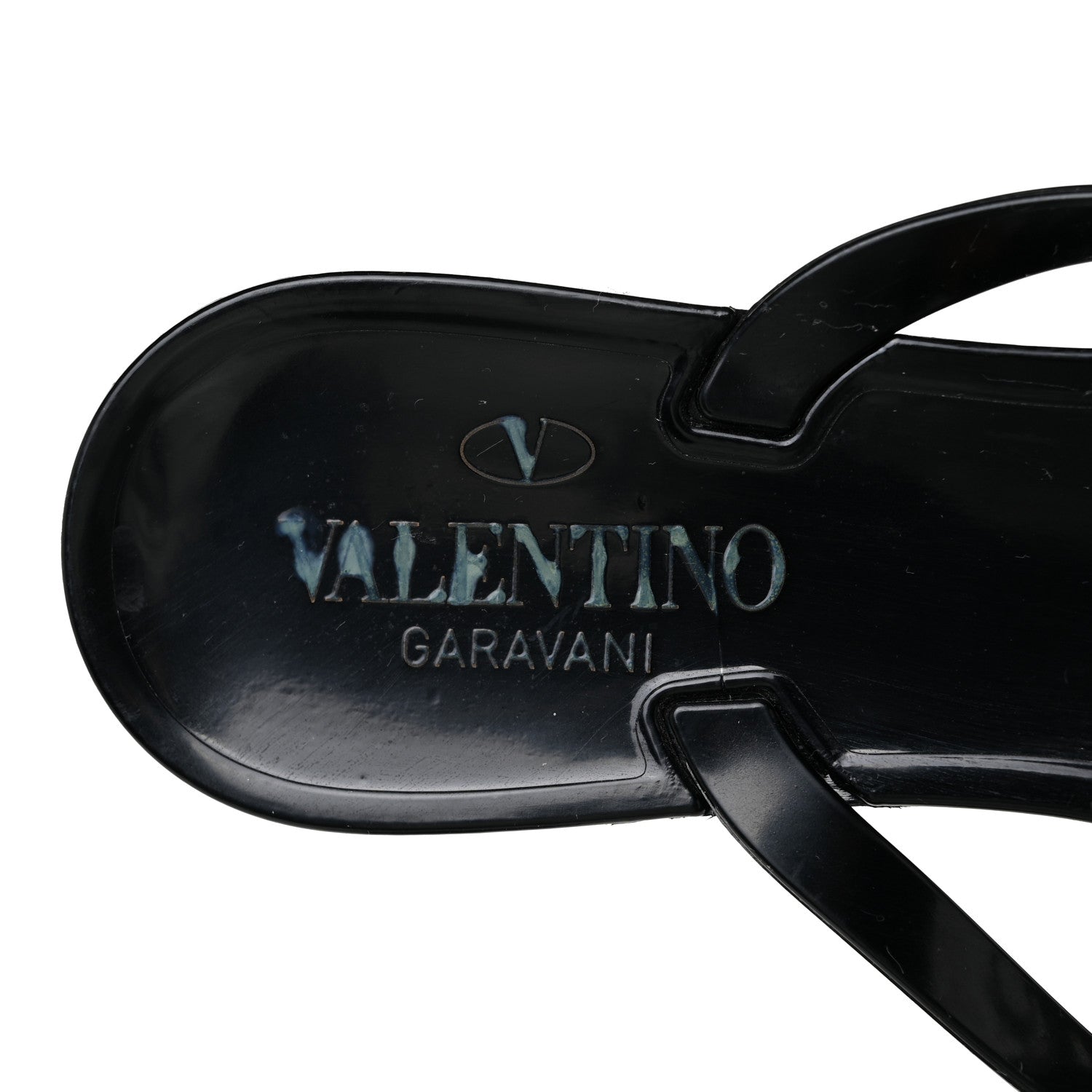 Valentino Garavani PVC Jelly Rockstud Bow Thong Sandals 37 Black 7 of 7