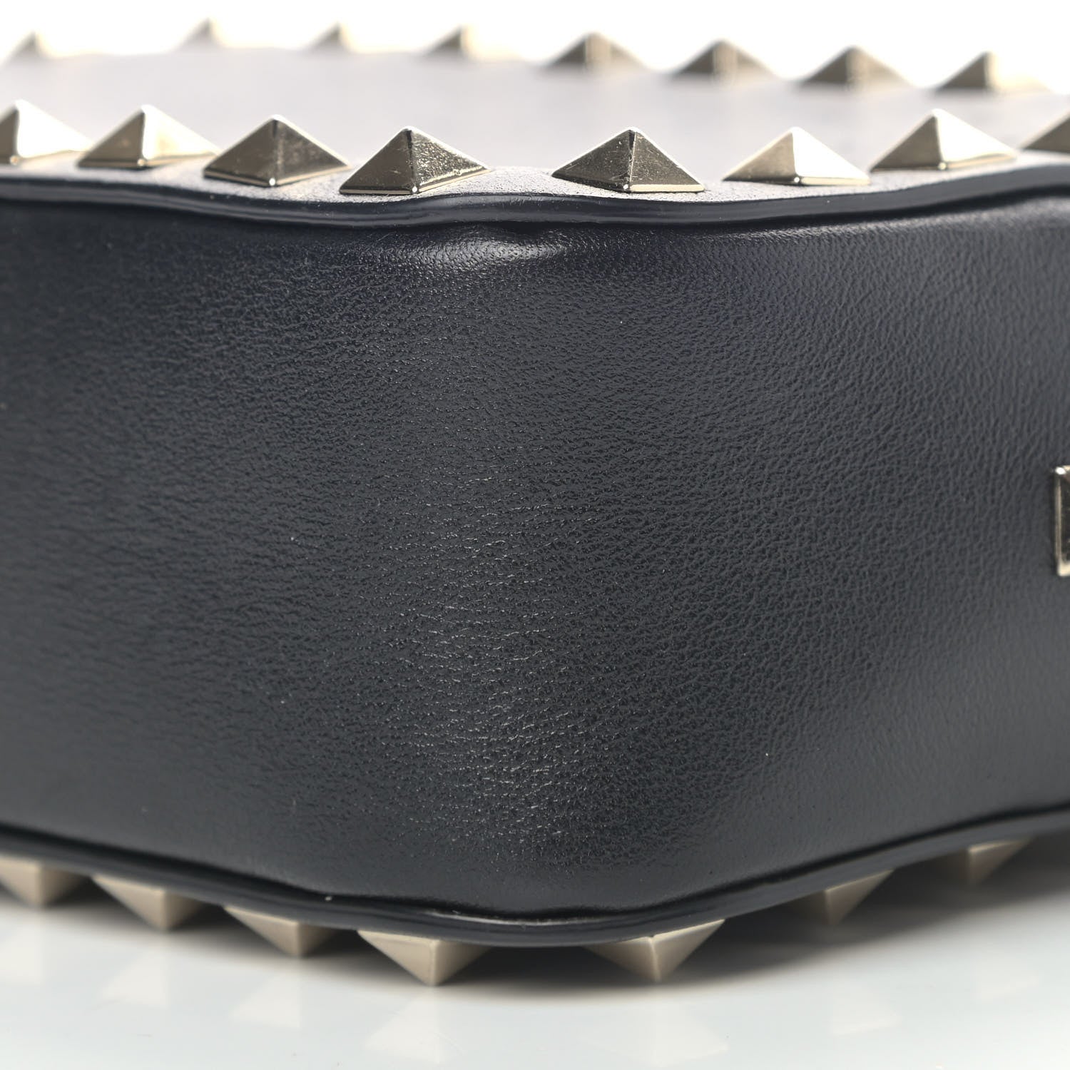 Valentino Garavani Calfskin Small Rockstud Chain Camera Crossbody Bag Black 8 of 8