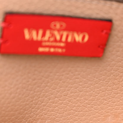 Valentino Garavani Pebbled Calfskin Rockstud Flap Wallet On Chain Poudre 10 of 12