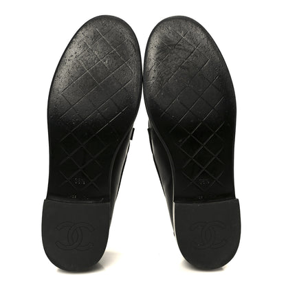 Chanel Lambskin Quilted CC Turnlock Loafers 38.5 Black 6 of 11