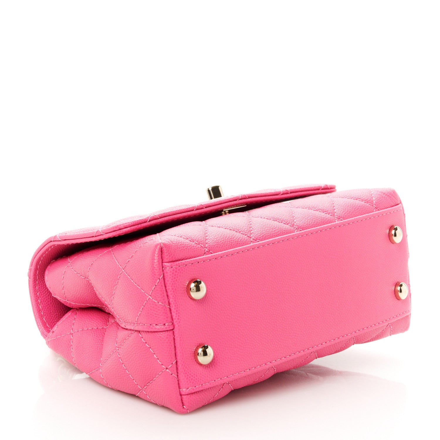 Chanel Caviar Quilted Extra Mini Coco Handle Flap Rose 4 of 12