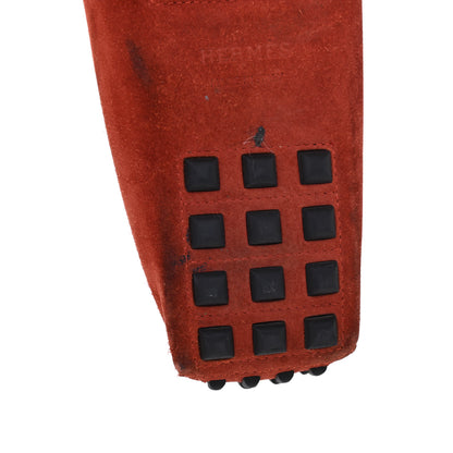 Hermes Suede Irving Moccasin Loafers 43 Rouge 13 of 16