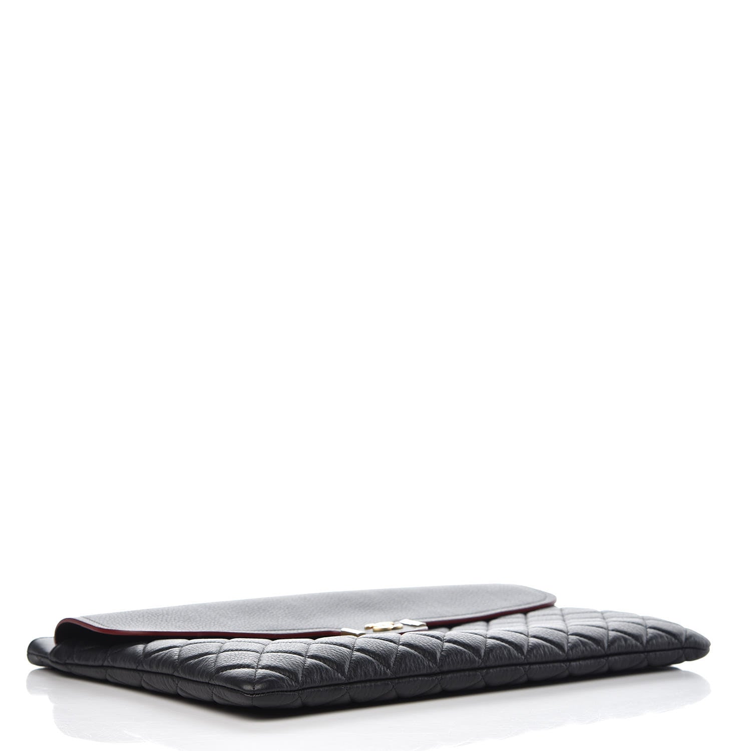 Chanel Grained Calfskin Quilted Large Archi Chic Cosmetic Case Black 4 of 10