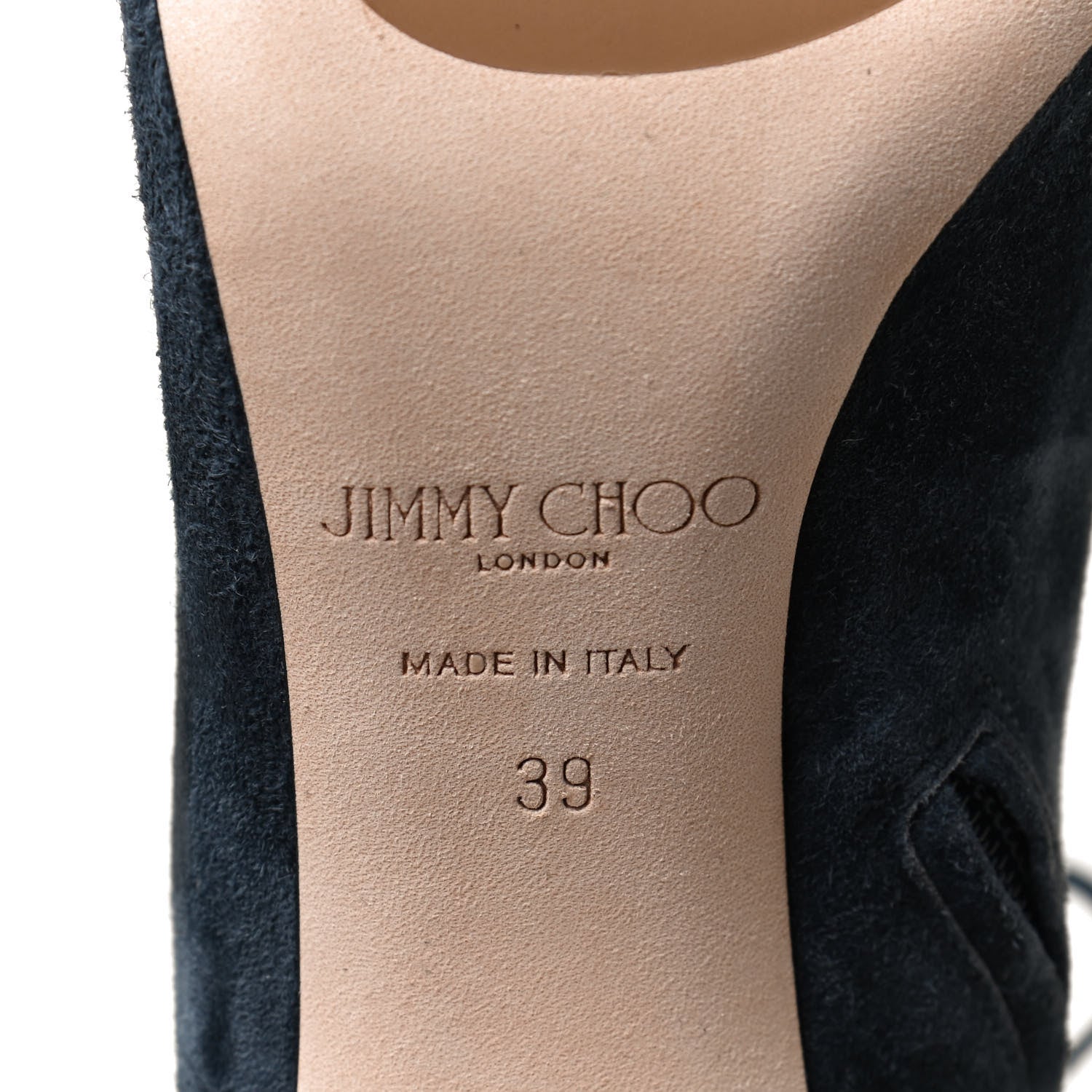 Jimmy Choo Cashmere Suede Daize 85 Lace Up Booties 39 Stormy Blue 8 of 9