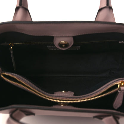 Burberry Derby Calfskin House Check Medium Banner Tote Pale Orchid 5 of 10