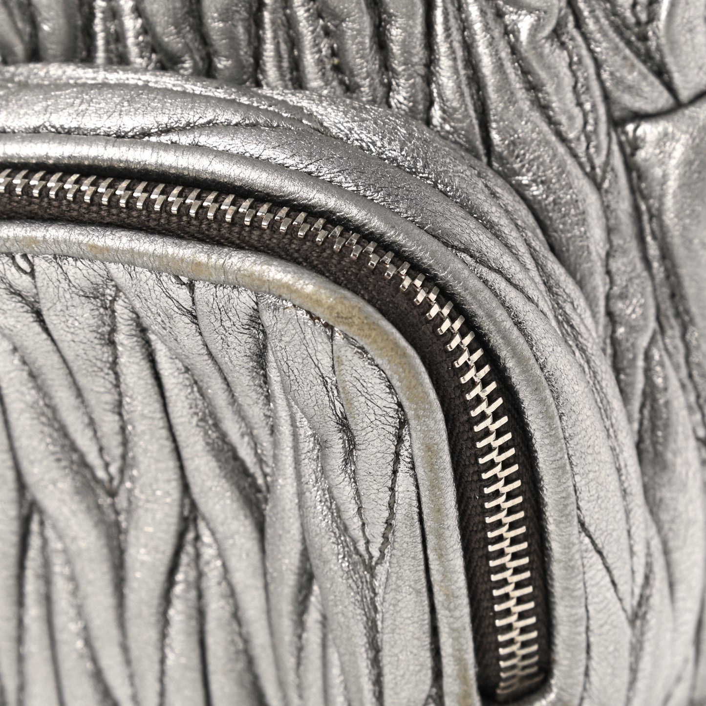 Metallic Nappa Matelasse Lux Mini Backpack Cromo