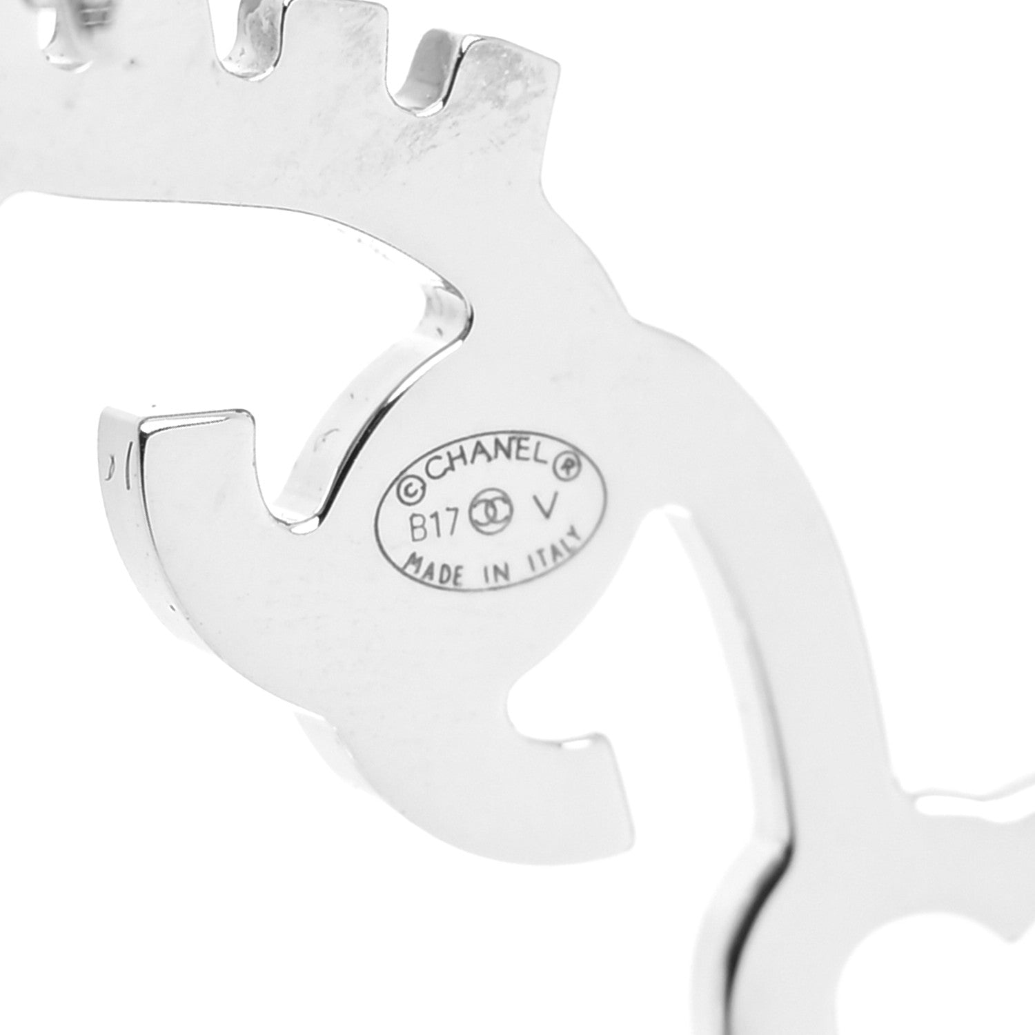 Chanel Strass Crystal Emoji Choupette Cat Brooch Silver 3 of 3