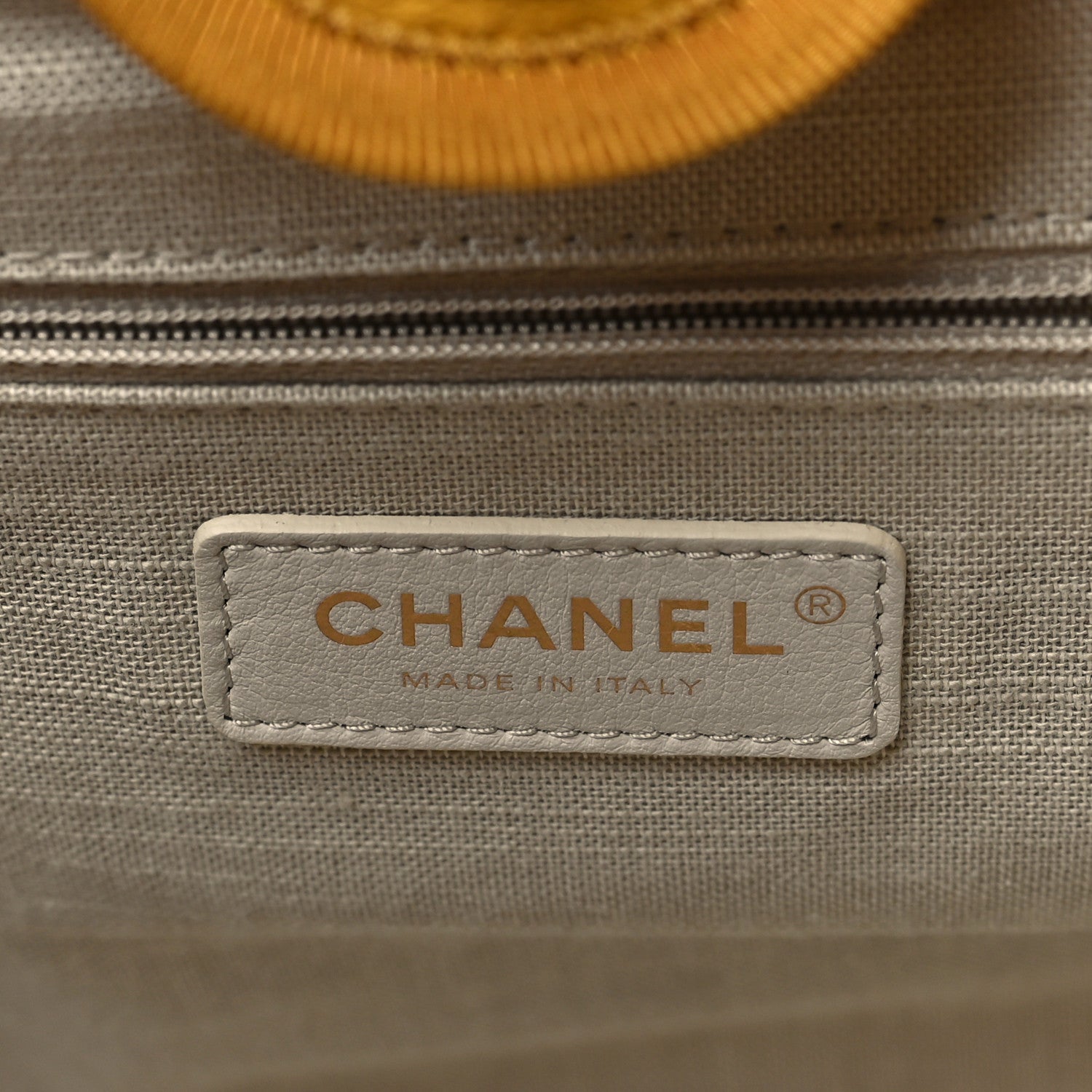 Chanel Mixed Fibers Small Deauville Tote Yellow 7 of 10