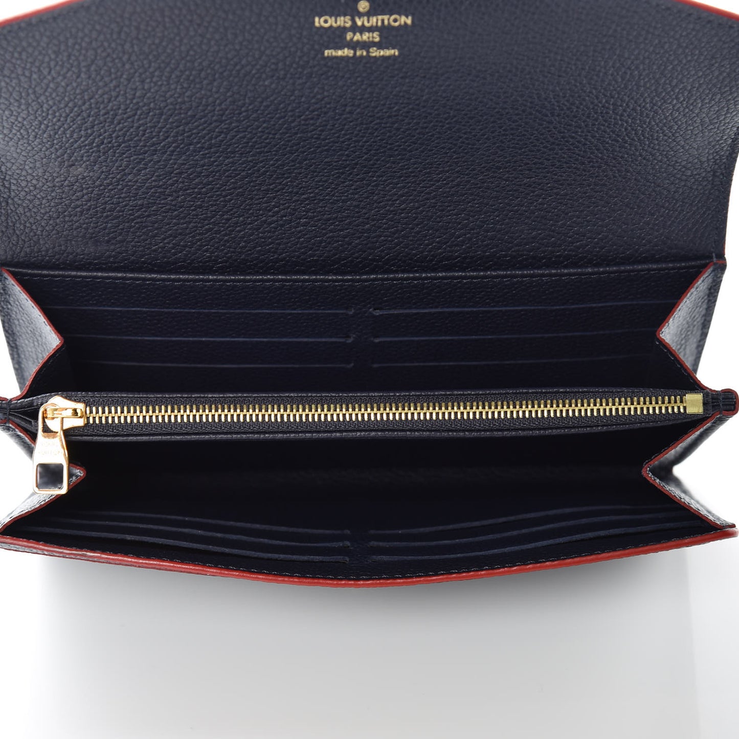 Empreinte Sarah Wallet NM Marine Rouge