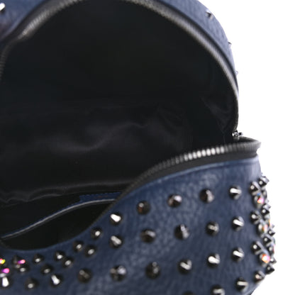 MCM Visetos Swarovski Mini Stark Diamond Backpack Dress Blue 4 of 4