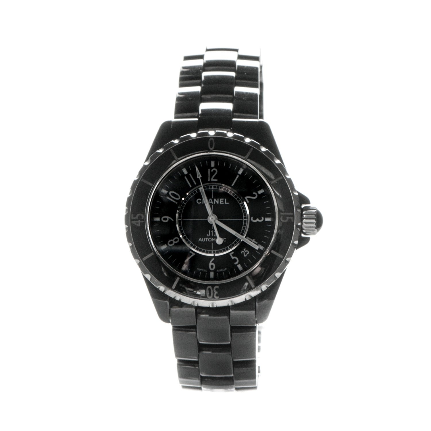 Chanel Stainless Steel Ceramic 38mm J12 Automatic Watch Black 1 of 7