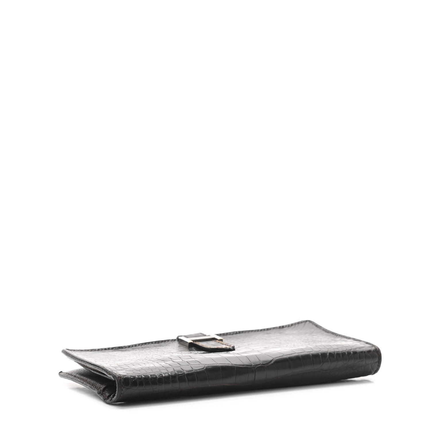 Hermes Matte Alligator Bearn Wallet Chocolate 4 of 6