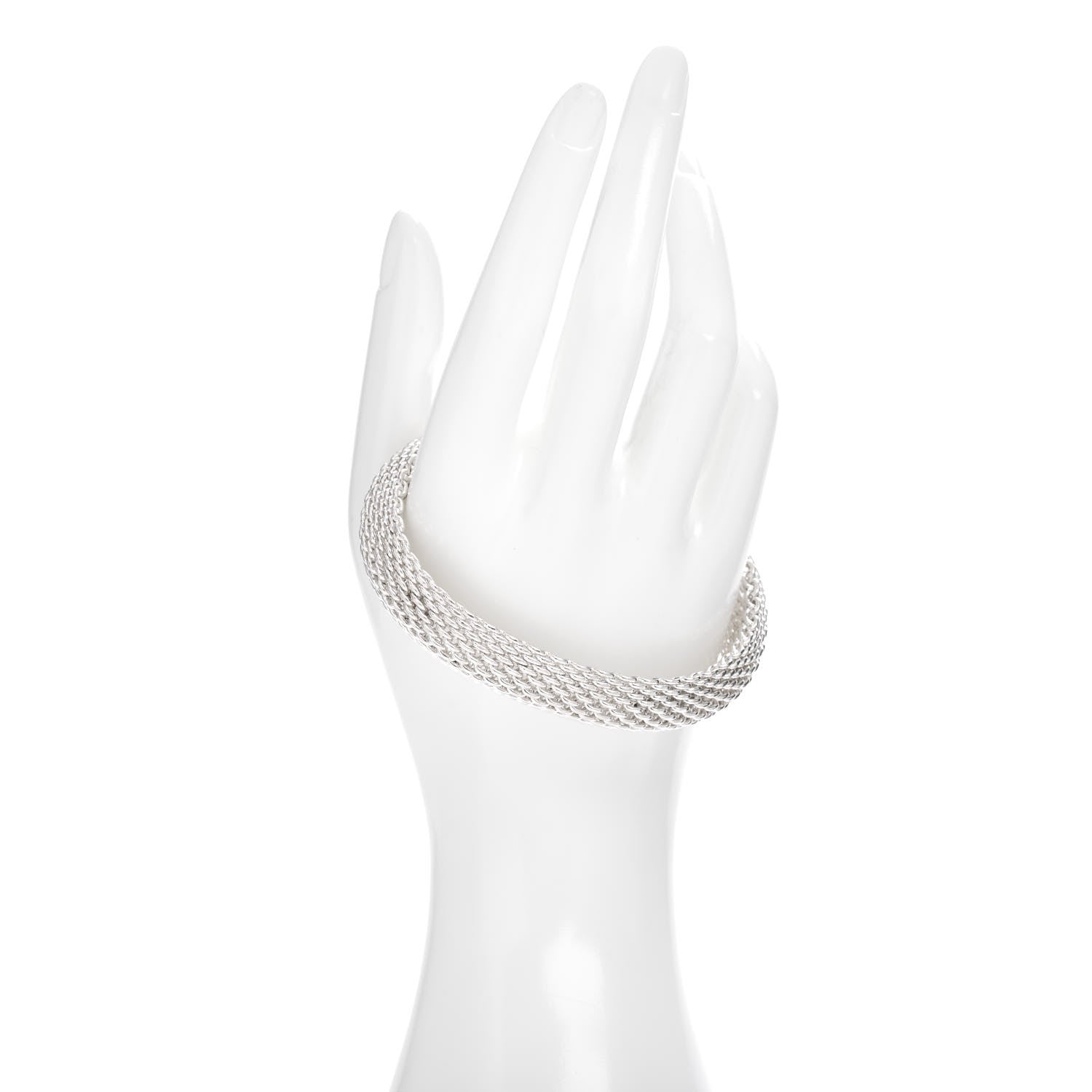Tiffany Sterling Silver Somerset Mesh Bracelet 2 of 4