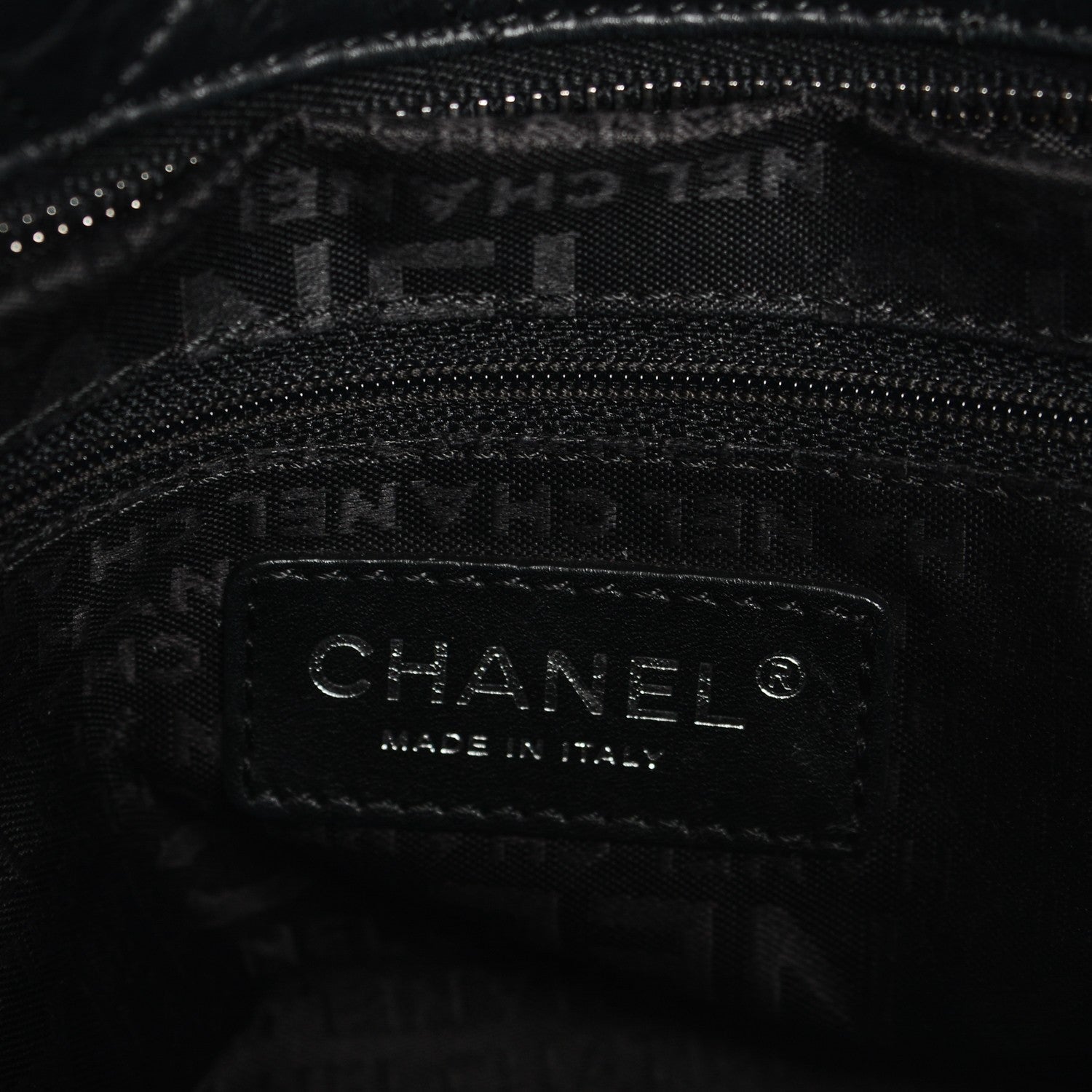 Chanel Distressed Lambskin Vintage Ligne Lady Braid Tote Black 6 of 7