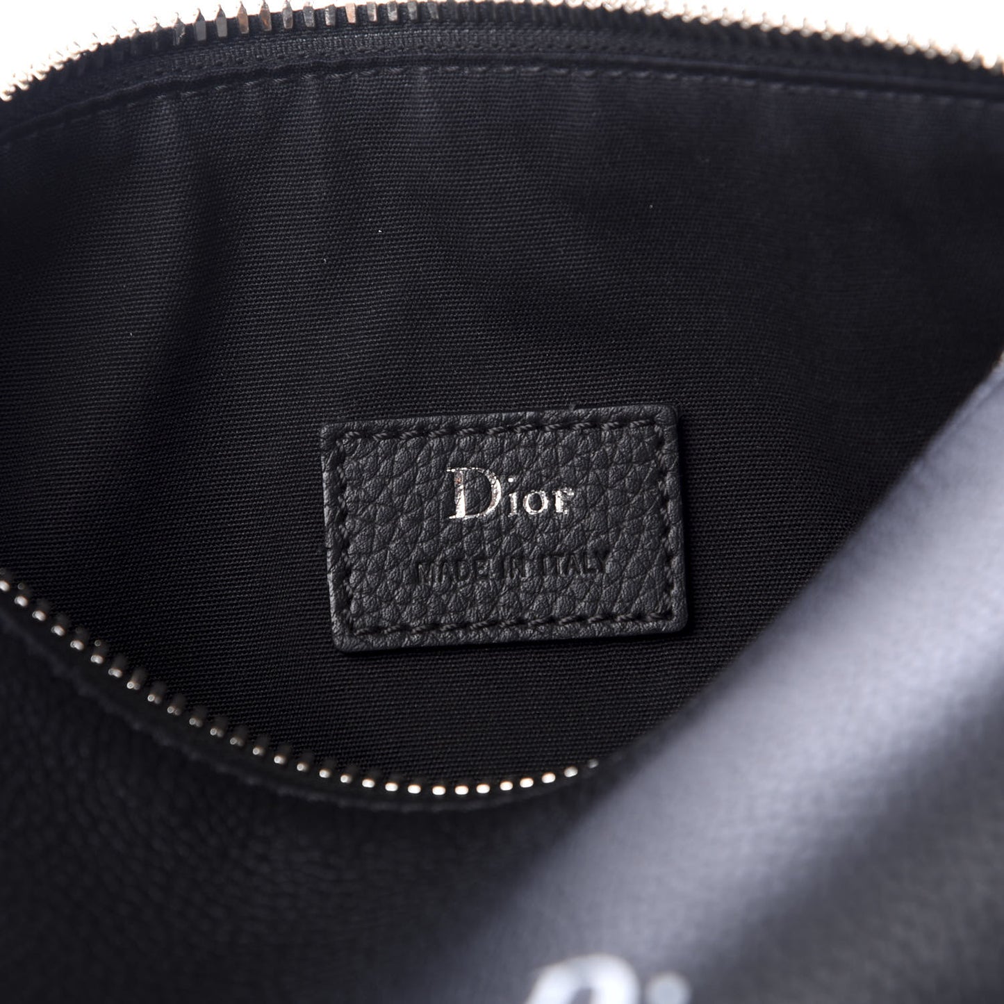 HOMME Grained Calfskin Mens Roller Pouch Black
